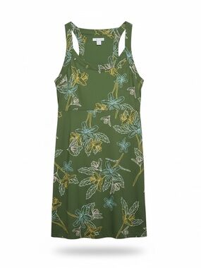 Columbia Green Floral Tank Dress